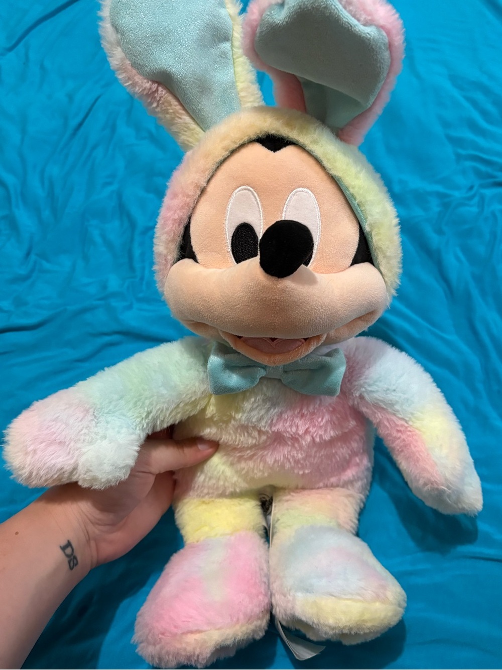 Disney Pastel Bunny Mickey Plush - Pink, Yellow, Blue, Green